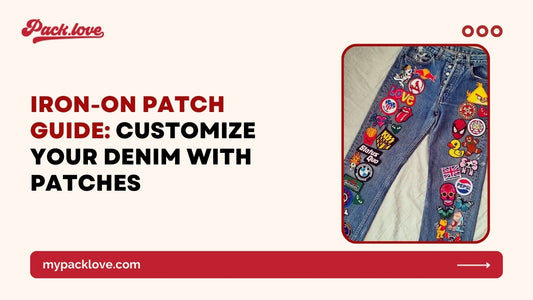 Iron-on patch on denim