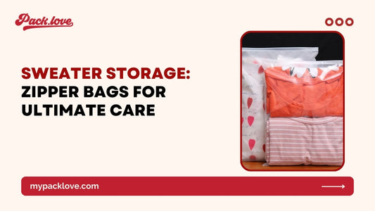 Sweater storage by zipper bag