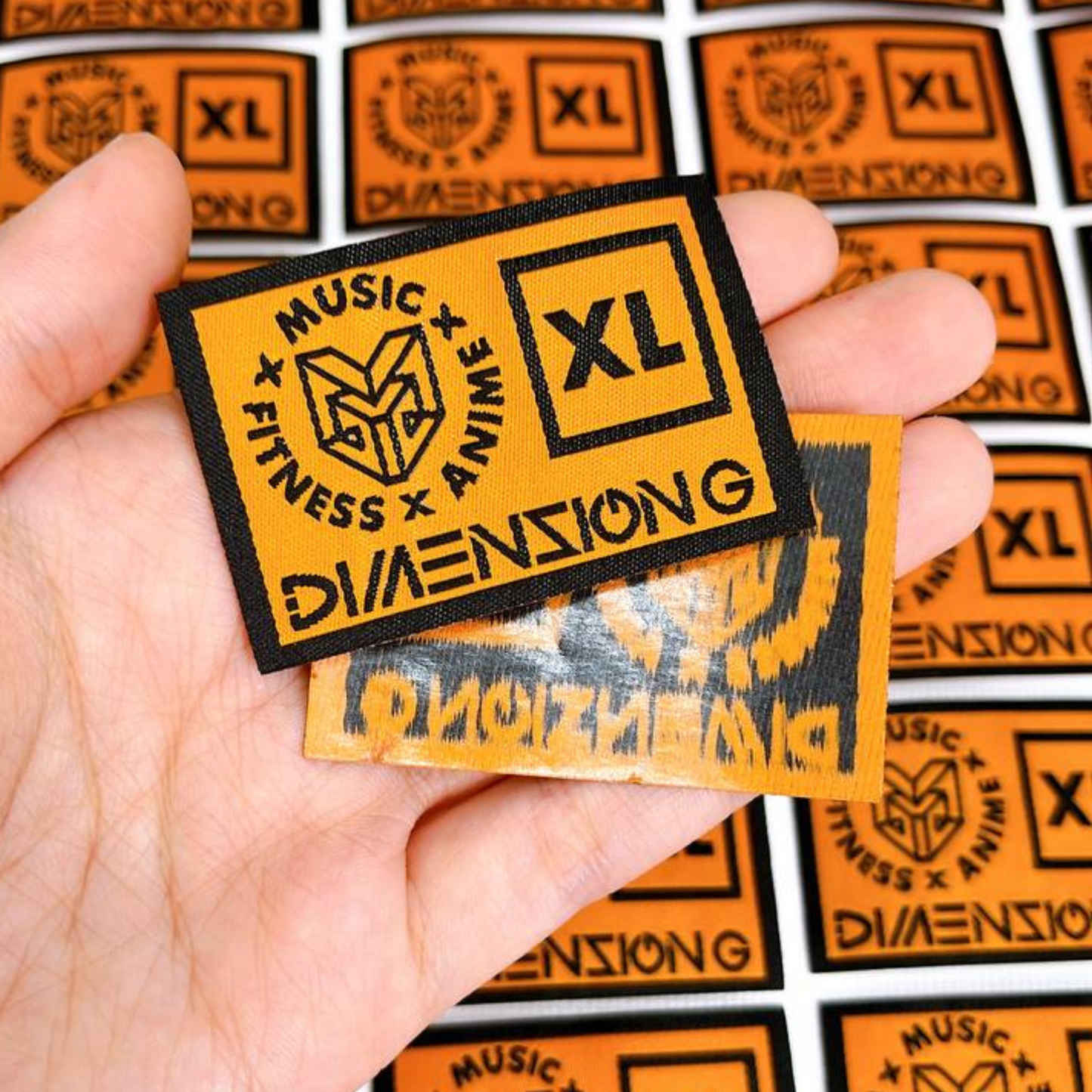 Heat Press Woven Labels - End Fold - Red - Heat-press - S - 100