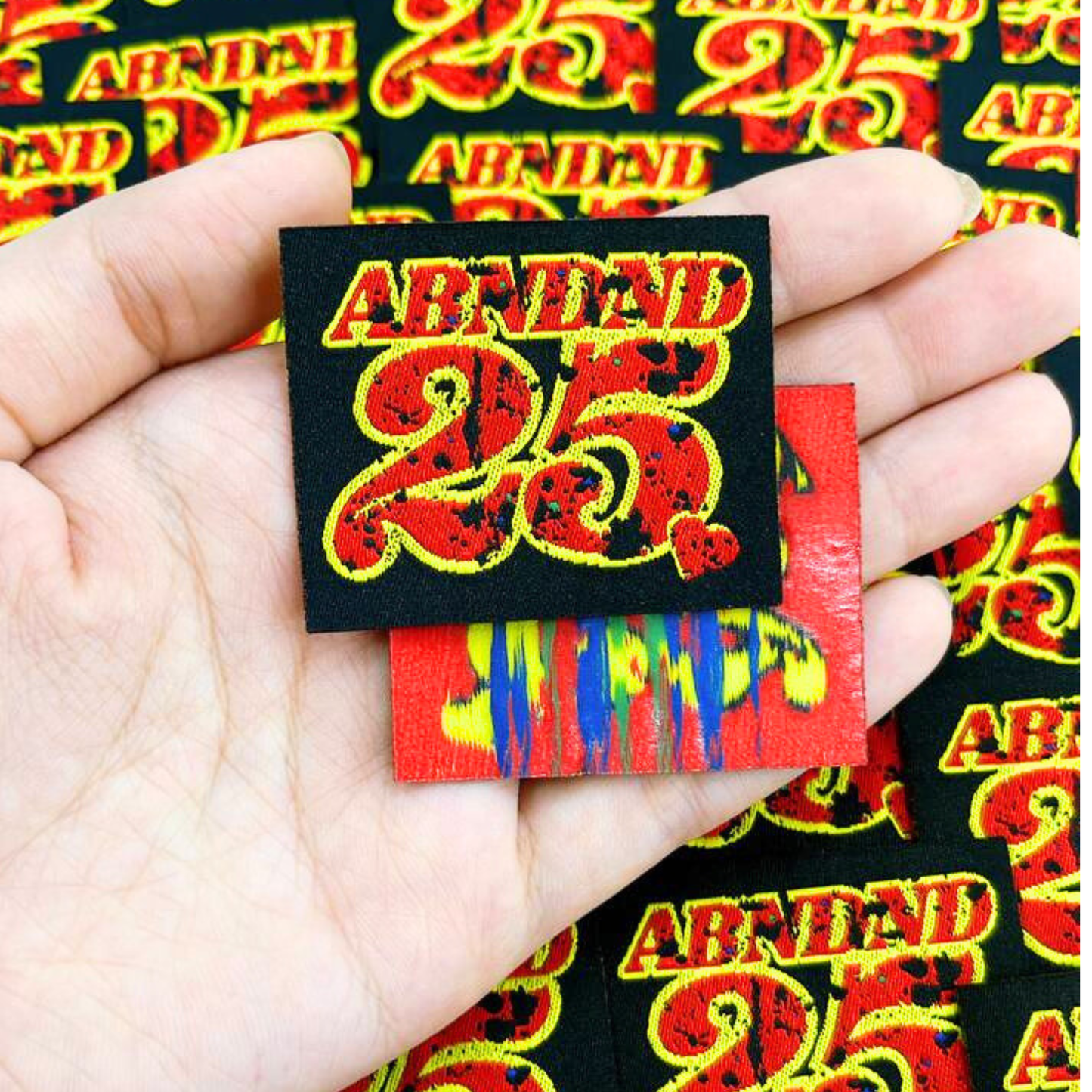 Heat Press Woven Labels - End Fold - Red - Heat-press - S - 100