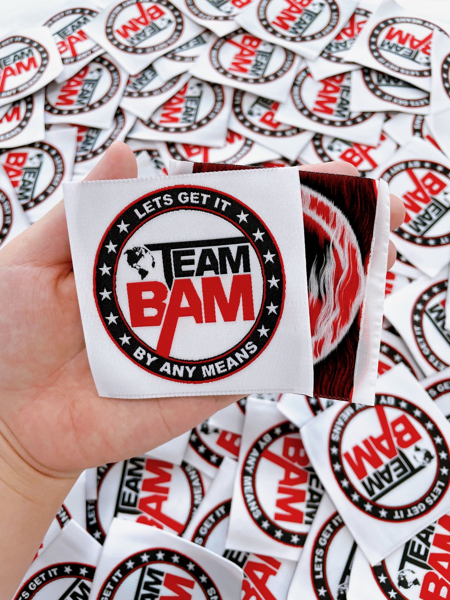 Woven Labels - Center Fold - 6 Colors - Heat-press - S - 200