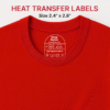Heat Transfer labels size 2.4
