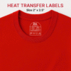 Heat Transfer labels size 2