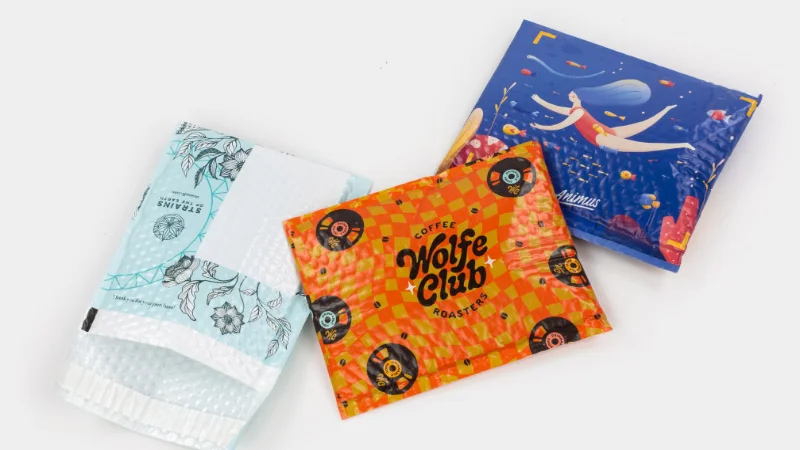 These feature a layer of bubble wrap laminated to the plastic, offering excellent cushioning and protection for fragile items