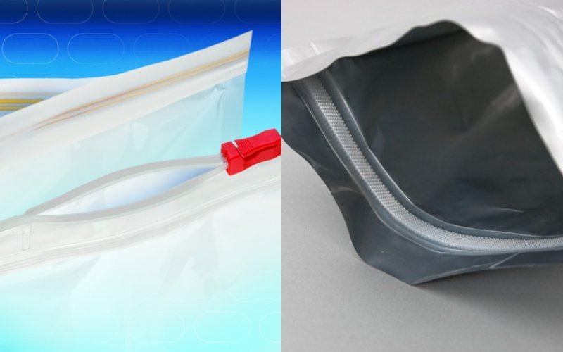 Zipper bags primarily come with two types of closures: slider zippers and press-to-close zippers