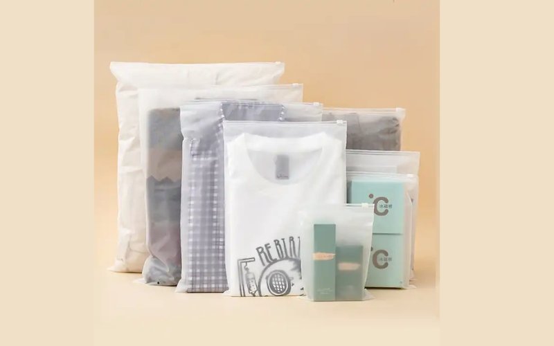 Both frosted and clear zipper bags are designed to be functional and practical