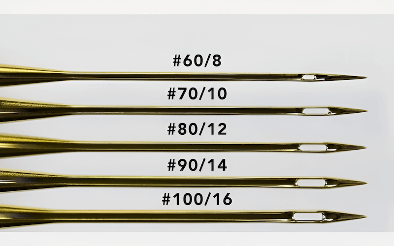 A needle size of 90/14 is a great starting point.