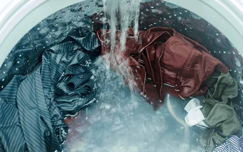 Cold water laundry is the most gentle option, with a temperature of 80°F/27°C or lower