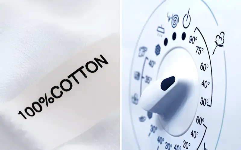 Cotton is generally durable and can withstand higher wash temperatures