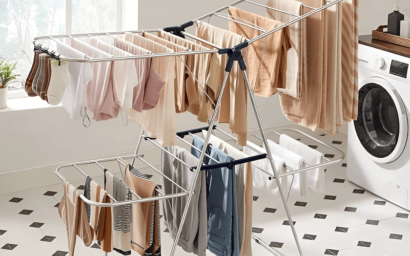 You should create a well-ventilated drying area indoors