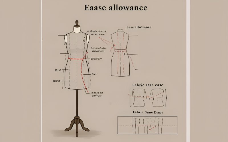Ease allowance is a critical concept in garment design