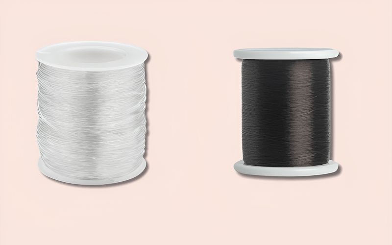 Elastic and smoke clear thread