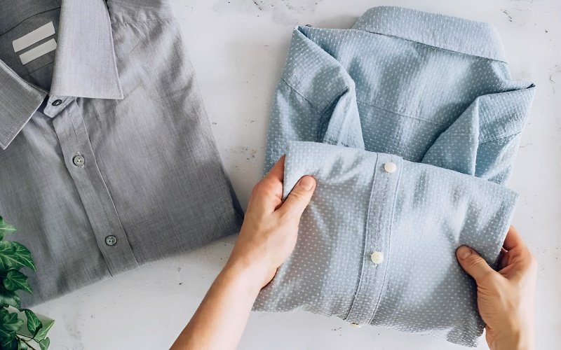 Before folding, smooth out any existing wrinkles by hand.