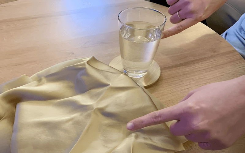 For stain removal on silk, use gentle solutions like cool water, diluted white vinegar, or lemon juice