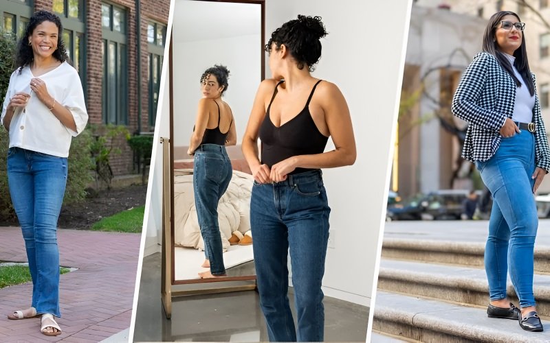 High-rise pants and defined waistlines are incredibly flattering for plus sizes
