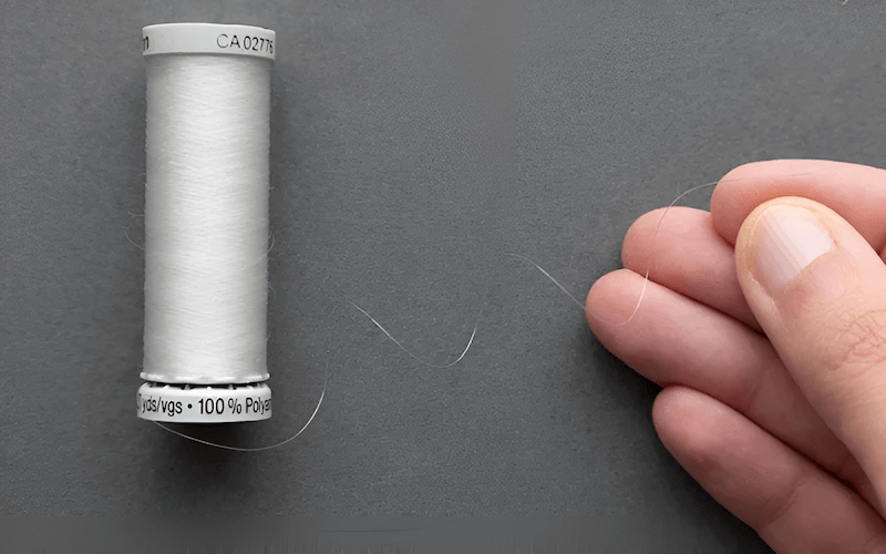 Nylon and Polyester are the two primary materials used for clear thread