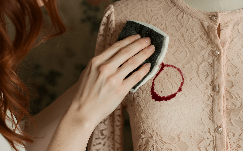 Pre-treating stains is an important part of the process.