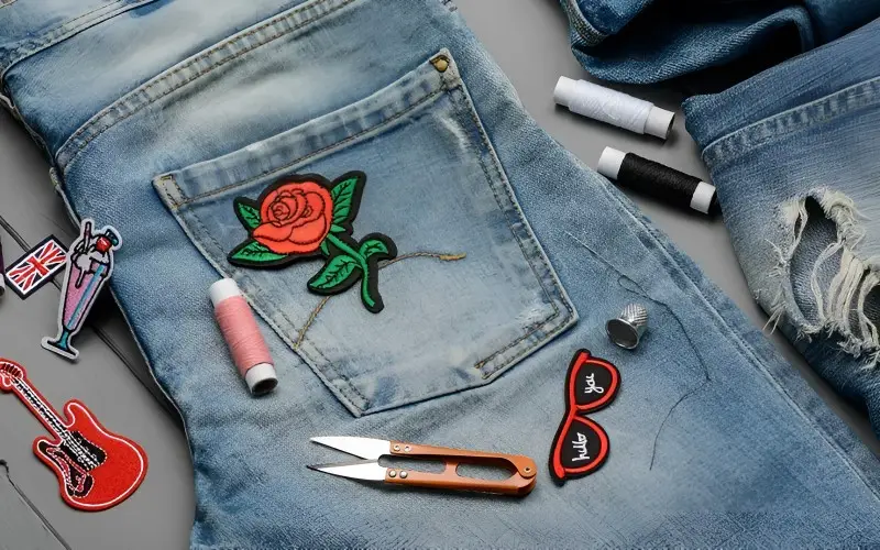 Sew-on patch application