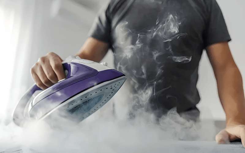 Use steam with extreme caution because of the added heat and moisture