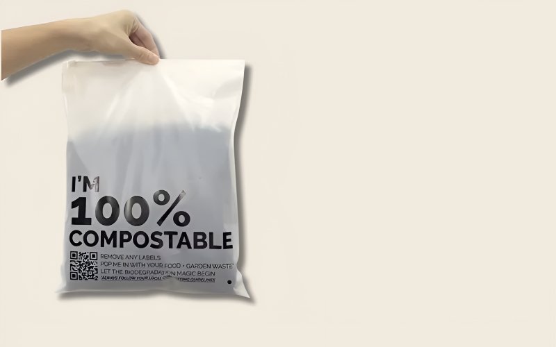 These bags are designed to break down into natural components (like carbon dioxide and water) under specific conditions
