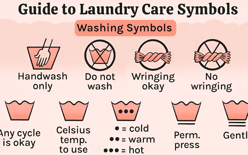 The primary purpose of these symbols is to communicate essential garment care instructions