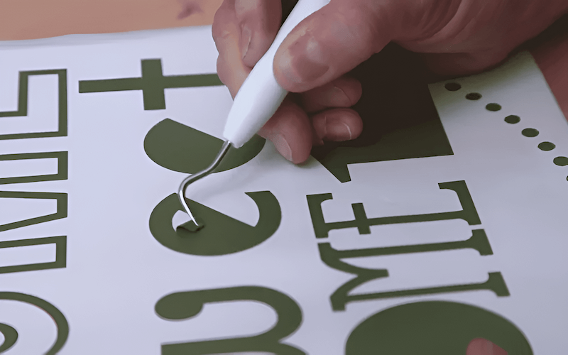 Place your Heat Transfer Vinyl (HTV) onto the Cricut cutting mat
