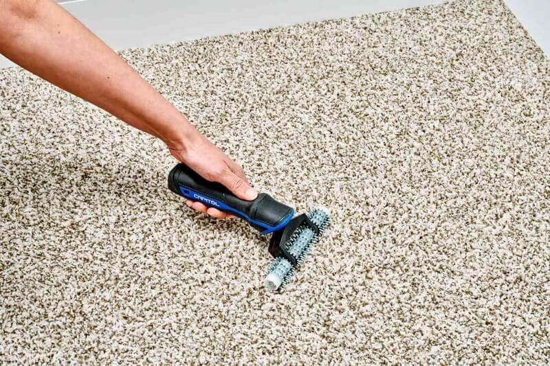 Comb the carpet after patching