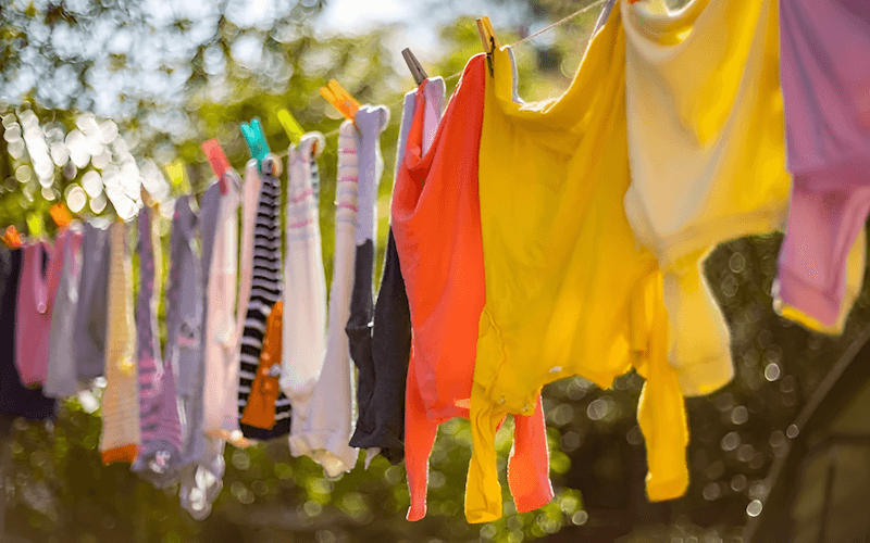 Dry delicate items indoors or in a shaded area