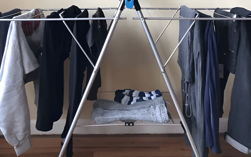 Using a drying rack