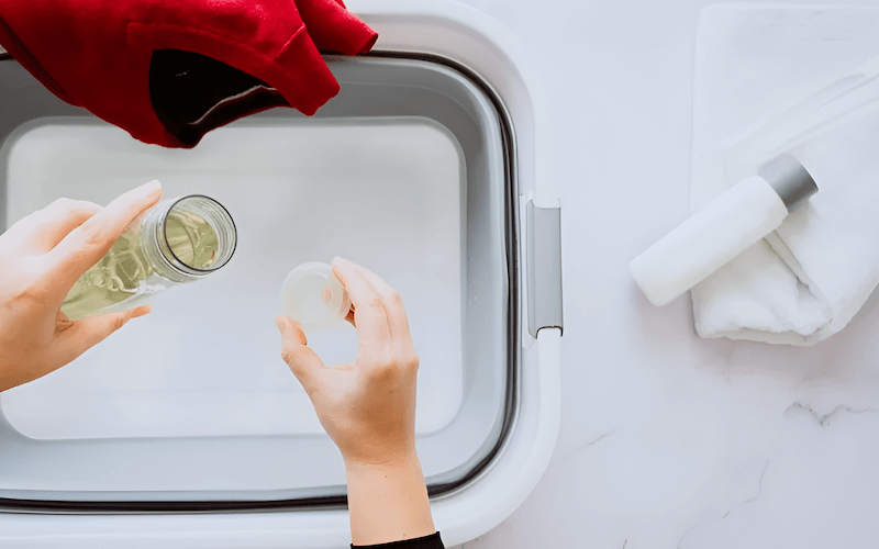 Cold water is essential, as hot water can cause the fibers to shrink dramatically.