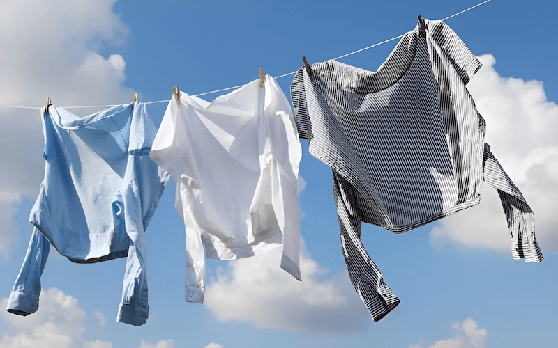 Air drying avoids the high heat and tumbling action of machine dryers