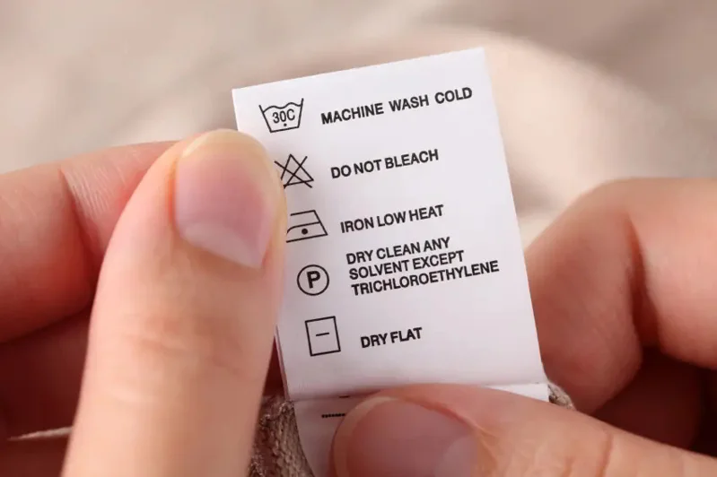 Choose durable labels legible through washing easily.