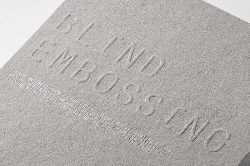 Blind Embossing.