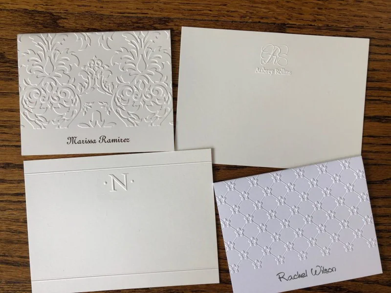 Choose heavier paper stock for best embossing results.