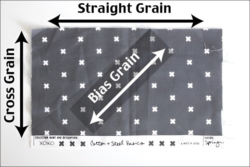 Understand fabric grain: Straight, cross, and bias explained.