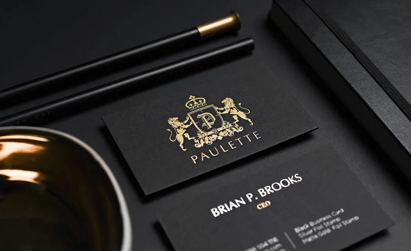 Shiny foils elevate brand perception.