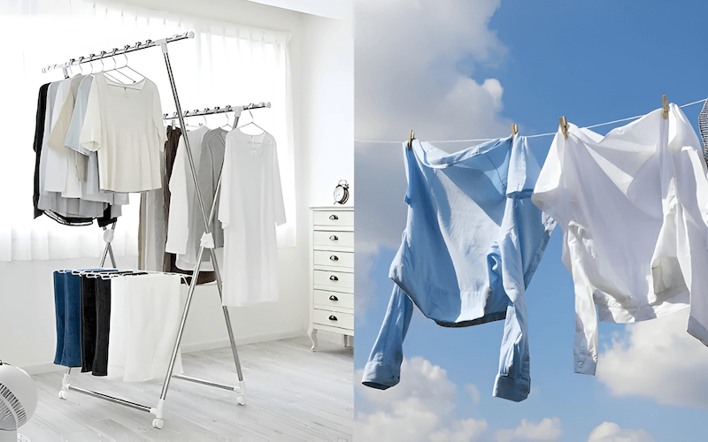 Indoor vs. outdoor air drying