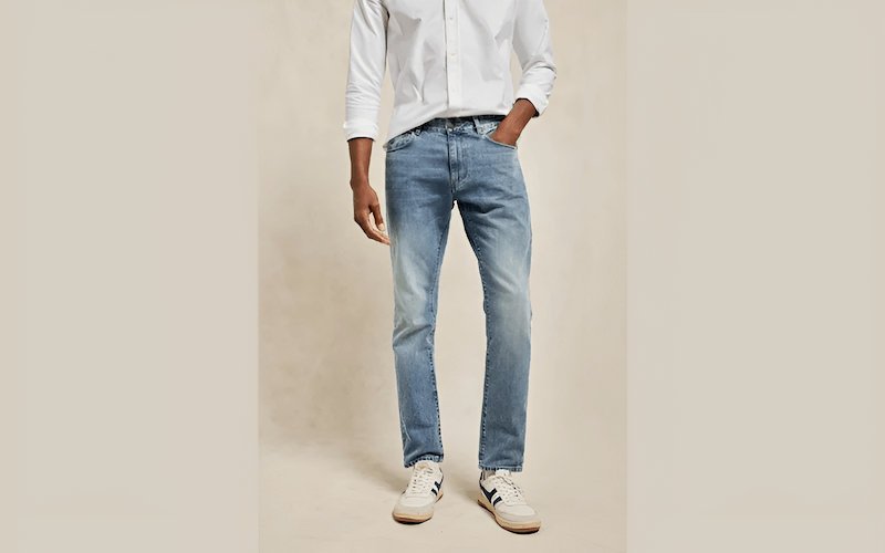 Light wash denim has undergone a more extensive washing process, resulting in a lighter, faded blue color