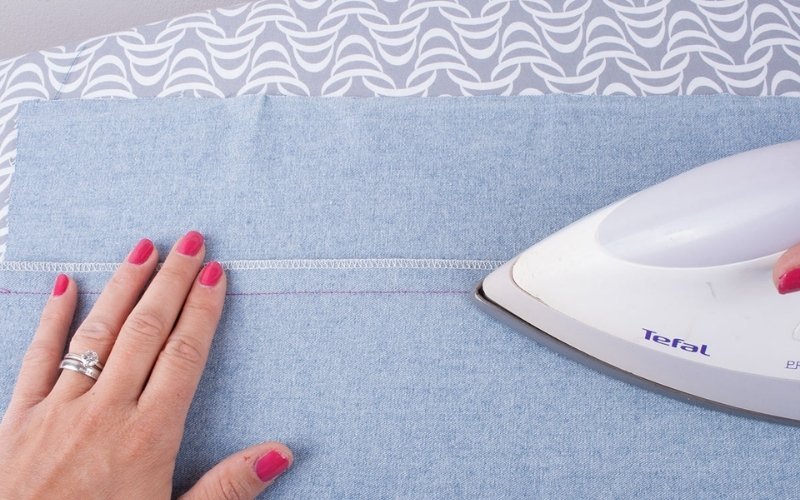 Proper pressing uses heat and steam to blend stitches into the fabric for a smoother finish