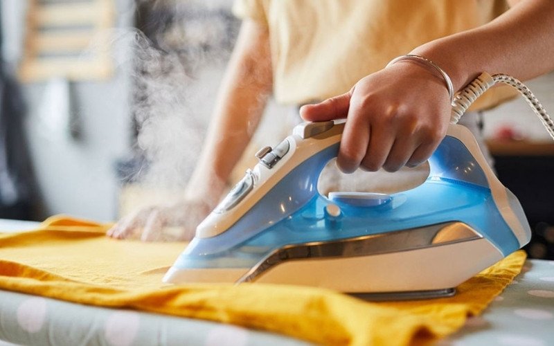 Press on the wrong side of the fabric whenever possible to protect the garment's face