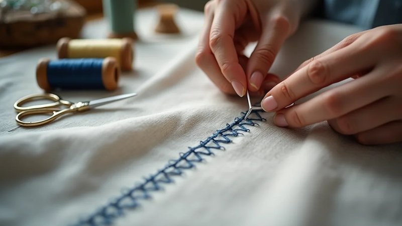 Topstitching refers fundamentally to a line of stitches sewn on the right side of a garment or textile item