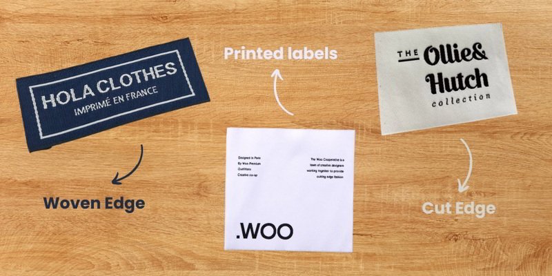 Woven Edge vs. Cut Edge vs. Printed labels.