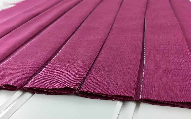This sewing line runs along the fold, holding it down permanently