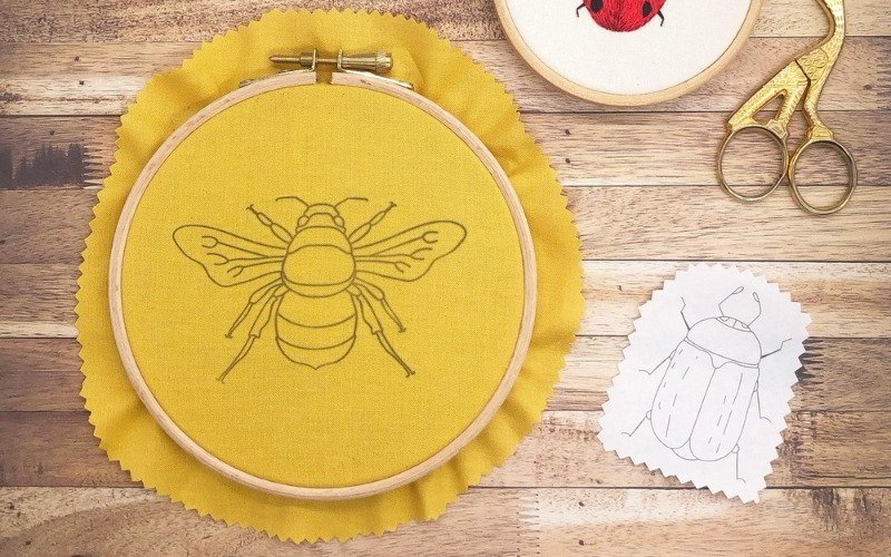 Simple pattern transfer using light and washable pen.