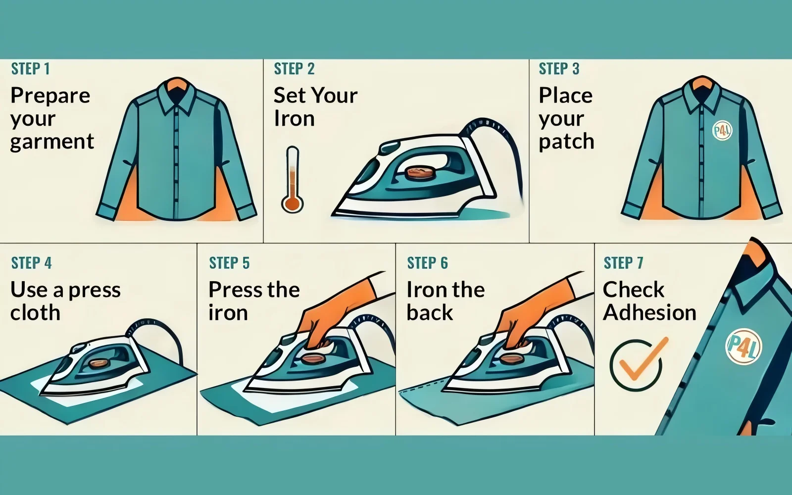 Follow these steps carefully for secure patch attachment