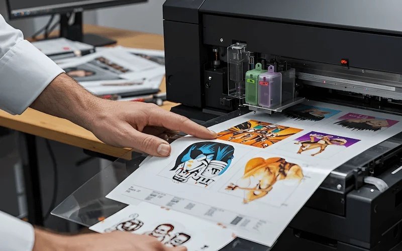 Creating the physical transfer: printing the design onto specialized media