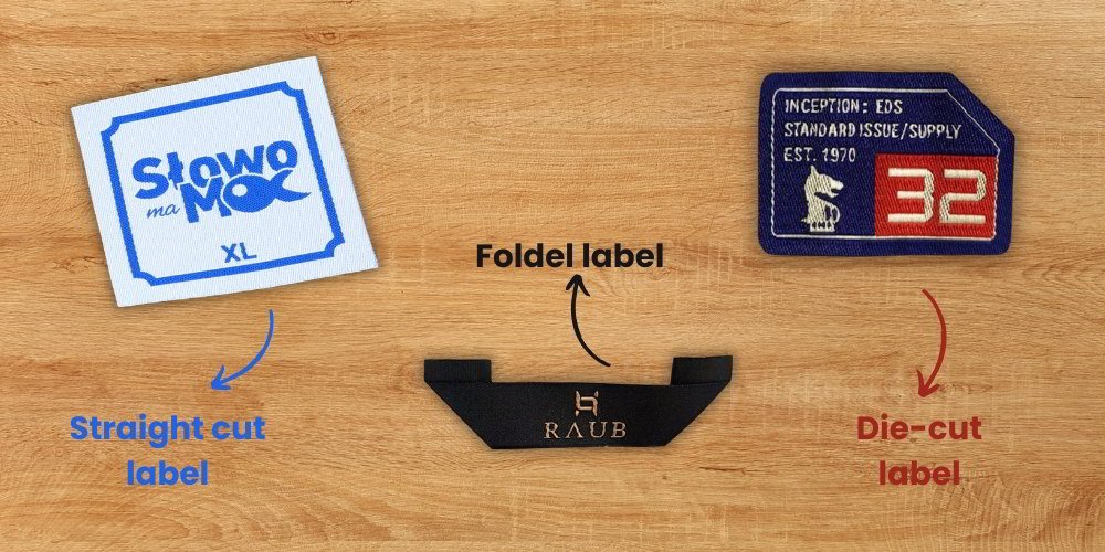 Compare straight cut vs. folded, die-cut labels.