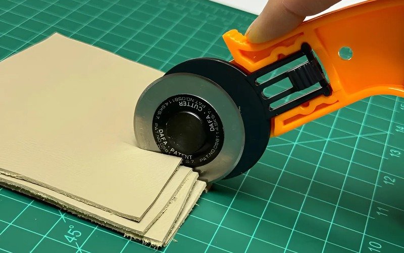 Cutting mats come in various colors. Green is a common color