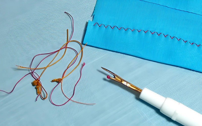 The seam ripper is perfect for carefully removing stitches