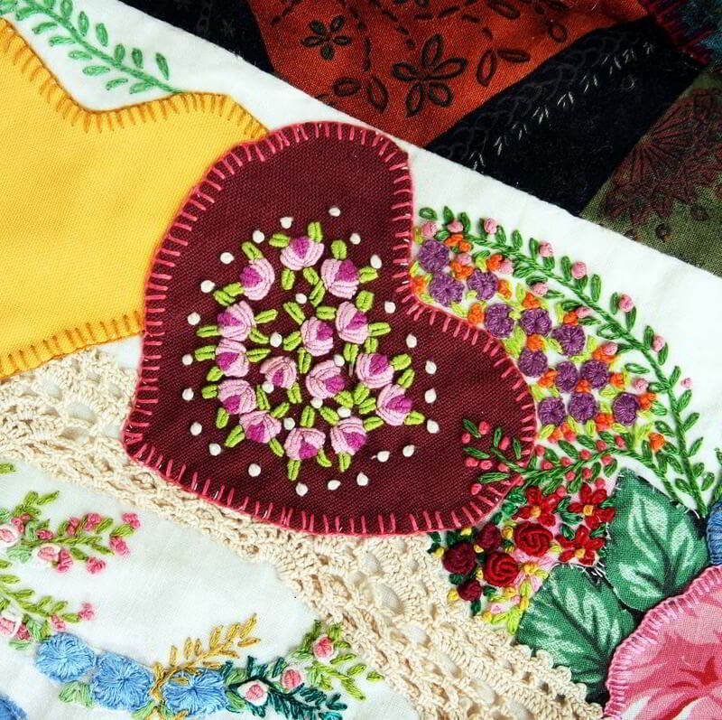 Appliqué: fabric art in layers.